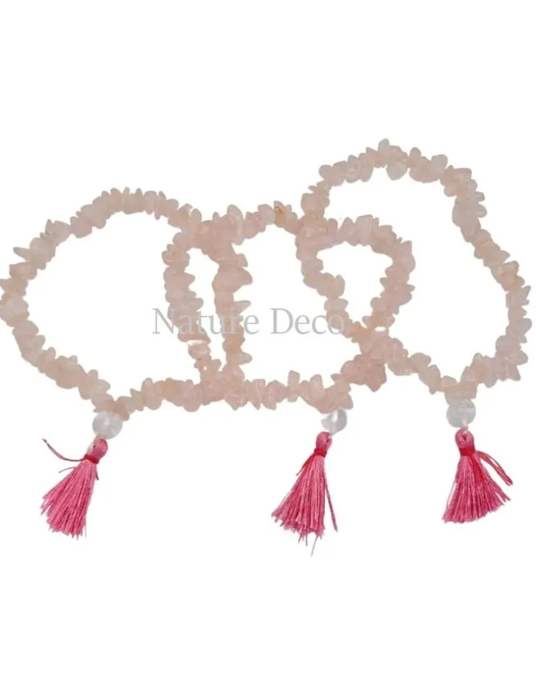 Armband Rozekwarts met flos