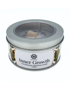 Aromatherapie edelsteen kaars Inner Growth Mint