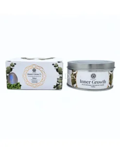 Aromatherapie edelsteen kaars Inner Growth Mint