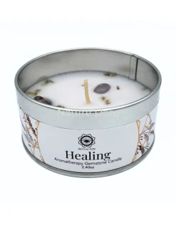 Aromatherapie edelsteen kaars Healing Lavender