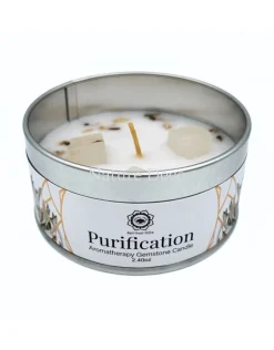 Aromatherapie edelsteen kaars Purification White Sage