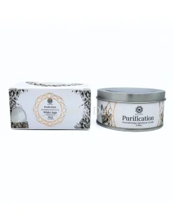 Aromatherapie edelsteen kaars Purification White Sage