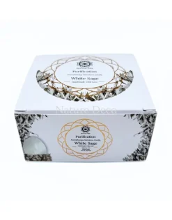 Aromatherapie edelsteen kaars Purification White Sage
