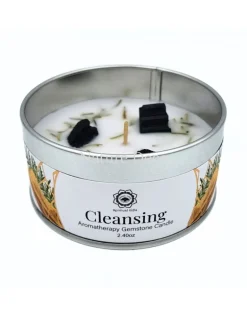 Aromatherapie edelsteen kaars Cleansing Sandalwood