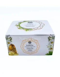 Aromatherapie edelsteen kaars Positivity Green Tea