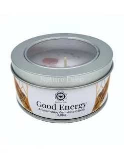 Aromatherapie edelsteen kaars Good Energy Palo Santo