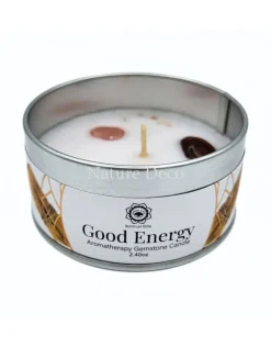 Aromatherapie edelsteen kaars Good Energy Palo Santo