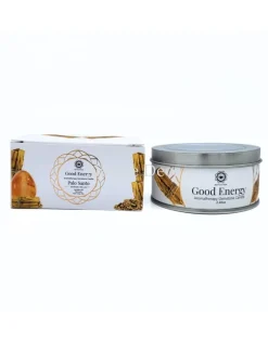 Aromatherapie edelsteen kaars Good Energy Palo Santo
