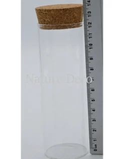 Cilinder glas L 12cm stolp/buis kurk