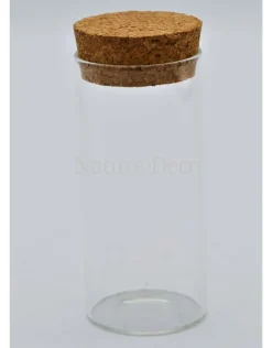 Cilinder glas M 9cm stolp/buis kurk