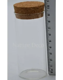 Cilinder glas M 9cm stolp/buis kurk