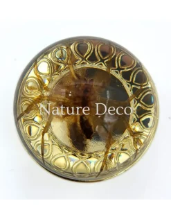 Gouden deurknop met waterspin 3,5 x 3,5 x 5 cm