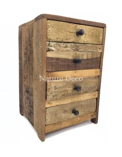 Houten ladekast met 4 laden