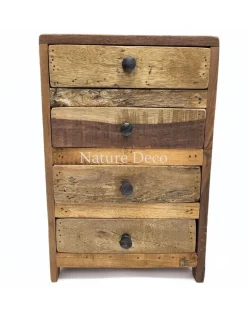 Houten ladekast met 4 laden