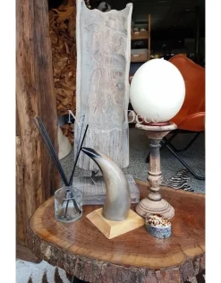 Houten standaard op voet 53cm