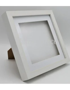 Luxe 3D lijst groot wit 22 x 22cm