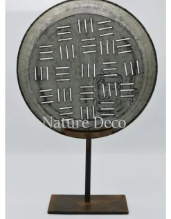 Metalen schaal op voet vintage