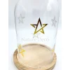 Stolp gouden sterren rond 14x21cm
