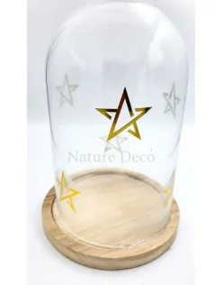 Stolp gouden sterren rond 14x21cm