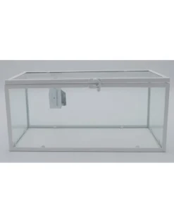 Vitrine box wit ijzer 30x15x13,5cm