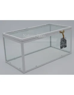 Vitrine box wit ijzer 30x15x13,5cm