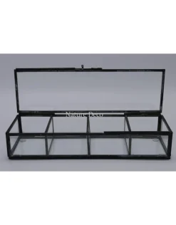 Vitrine box zwart vierluik